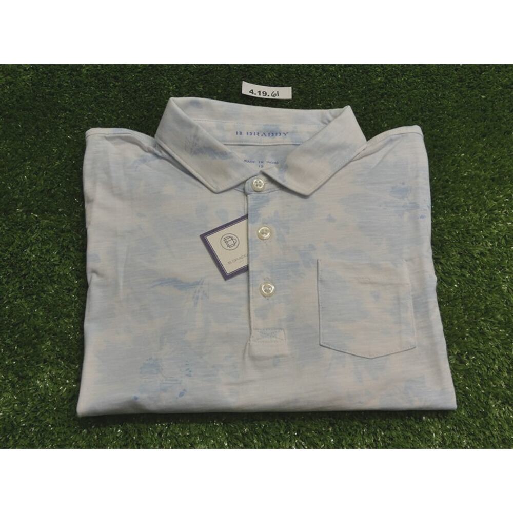 B Draddy Youth Junior Tripping Gillie Golf Shirt NGLA Logo White (12) Medium